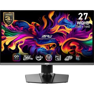 msi MPG 321URXW QD-OLED 32-inch 3840 x 2160 (UHD) Computer Monitor, 240Hz, Adaptive-Sync, HDMI, DP Port, VESA Mountable, Tilt, Speaker, 0.03ms, White(MPG 271QRX QD-OLED 27 Inch 2560 x 1440 (QHD) 360 Hz)