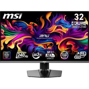msi MPG 322URX QD-OLED 32-inch 3840 x 2160 (UHD) Computer Monitor, 240Hz, Adaptive-Synch, HDMI, DP Port, VESA Mountable, Tilt, Speaker, 0.03ms, Black
