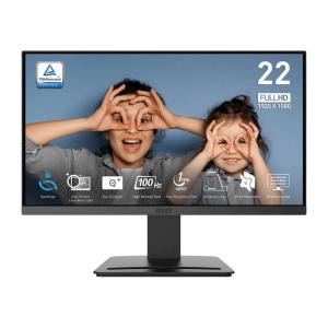 msi PRO MP225V, 22-inch, 1920 x 1080 (FHD) Computer Monitor, 100Hz, Adaptive-Synch, HDMI, Video Port, Low Blue Light, Eye-Q Check, VESA Mountable, Tilt, 1ms, Black(Pro MP223 E2)