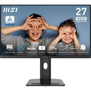 msi PRO MP273QW E2 AMZ 27-inch IPS 2560 x 1440 (QHD) Computer Monitor, 100Hz, Adaptive-Sync, HDMI, VESA Mountable, Tilt, Speaker, 1ms, White(Black)