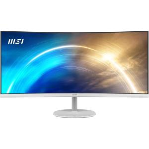 msi PRO MP341CQW 34-inch VA 3440 x 1440(UWQHD) Computer Monitor, 100Hz, Free-Synch, HDMI, DisplayPort, VESA Mountable, Speaker, 1ms, White