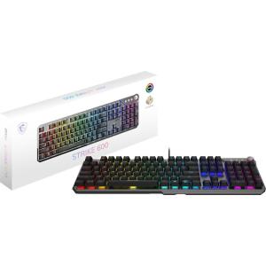 msi Strike 600 – KAILH Midnight PRO Silent Tactile SWITCHES – Ergonomic Keycaps, Anti-Slip Base, Per-Key RGB Mystic Light, USB 2.0 – Full-Sized