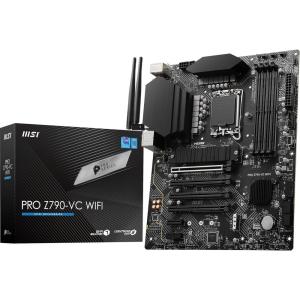 MSI PRO Z790-VC WiFi ProSeries Motherboard (Support 14th/13th/12th Gen Intel Processors, LGA 1700, DDR5, PCIe 5.0, M.2 Slots, 2.5Gbps LAN, USB 3.2 Gen2, HDMI/DP, Wi-Fi 7, Bluetooth 5.4, ATX)(ATX)