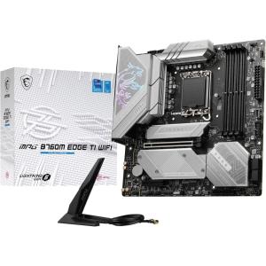MSI MPG B760M Edge TI WiFi Gaming Motherboard (Support 14th/13th/12th Gen Intel Processors, LGA 1700, DDR5, PCIe 5.0, M.2 Slots, 2.5Gbps LAN, USB 3.2 Gen2, HDMI/DP, Wi-Fi 6E, Bluetooth 5.3, mATX)
