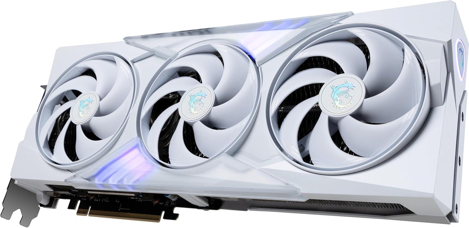 imageMSI Gaming RTX 5070 TI 16G Gaming Trio OC White Graphics Card 16GB GDDR7 256bit Extreme Performance 2580 MHz DisplayPort x 3 21a HDMI 21b NVIDIA Blackwell Architecture