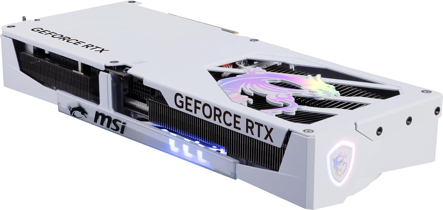 imageMSI Gaming RTX 5070 TI 16G Gaming Trio OC White Graphics Card 16GB GDDR7 256bit Extreme Performance 2580 MHz DisplayPort x 3 21a HDMI 21b NVIDIA Blackwell Architecture