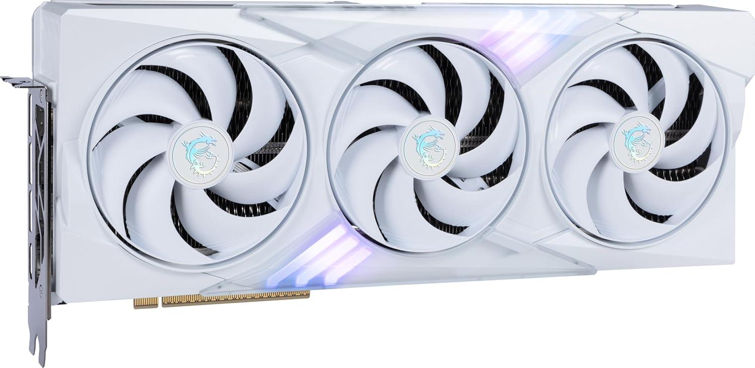 imageMSI Gaming RTX 5070 TI 16G Gaming Trio OC White Graphics Card 16GB GDDR7 256bit Extreme Performance 2580 MHz DisplayPort x 3 21a HDMI 21b NVIDIA Blackwell Architecture