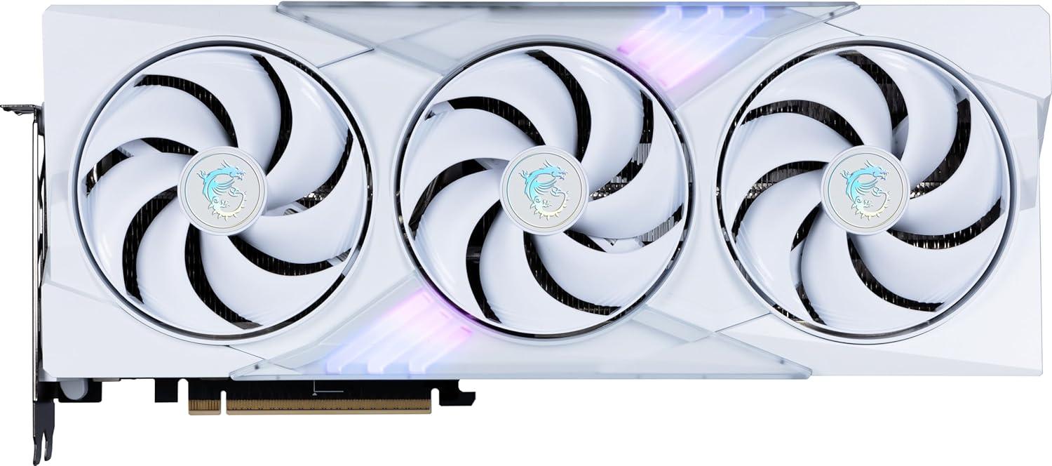 imageMSI Gaming RTX 5070 TI 16G Gaming Trio OC White Graphics Card 16GB GDDR7 256bit Extreme Performance 2580 MHz DisplayPort x 3 21a HDMI 21b NVIDIA Blackwell Architecture