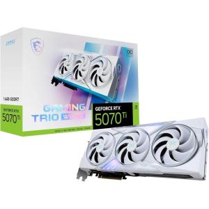 MSI Gaming RTX 5070 TI 16G Gaming Trio OC White Graphics Card (16GB GDDR7, 256-bit, Extreme Performance: 2580 MHz, DisplayPort x 3 2.1a, HDMI 2.1b, NVIDIA Blackwell Architecture)