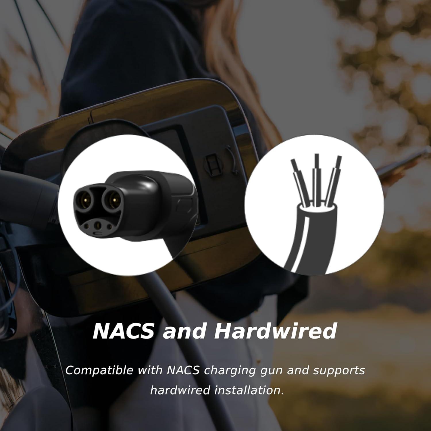 imageMSI EV Life NACS Hardwired Level 2 Charger 240V 60A 144 kW IP55 RatedWater and dust Resistant IK08 Impact Resistant UL2594 Certified Energy Star 5 Years Warranty