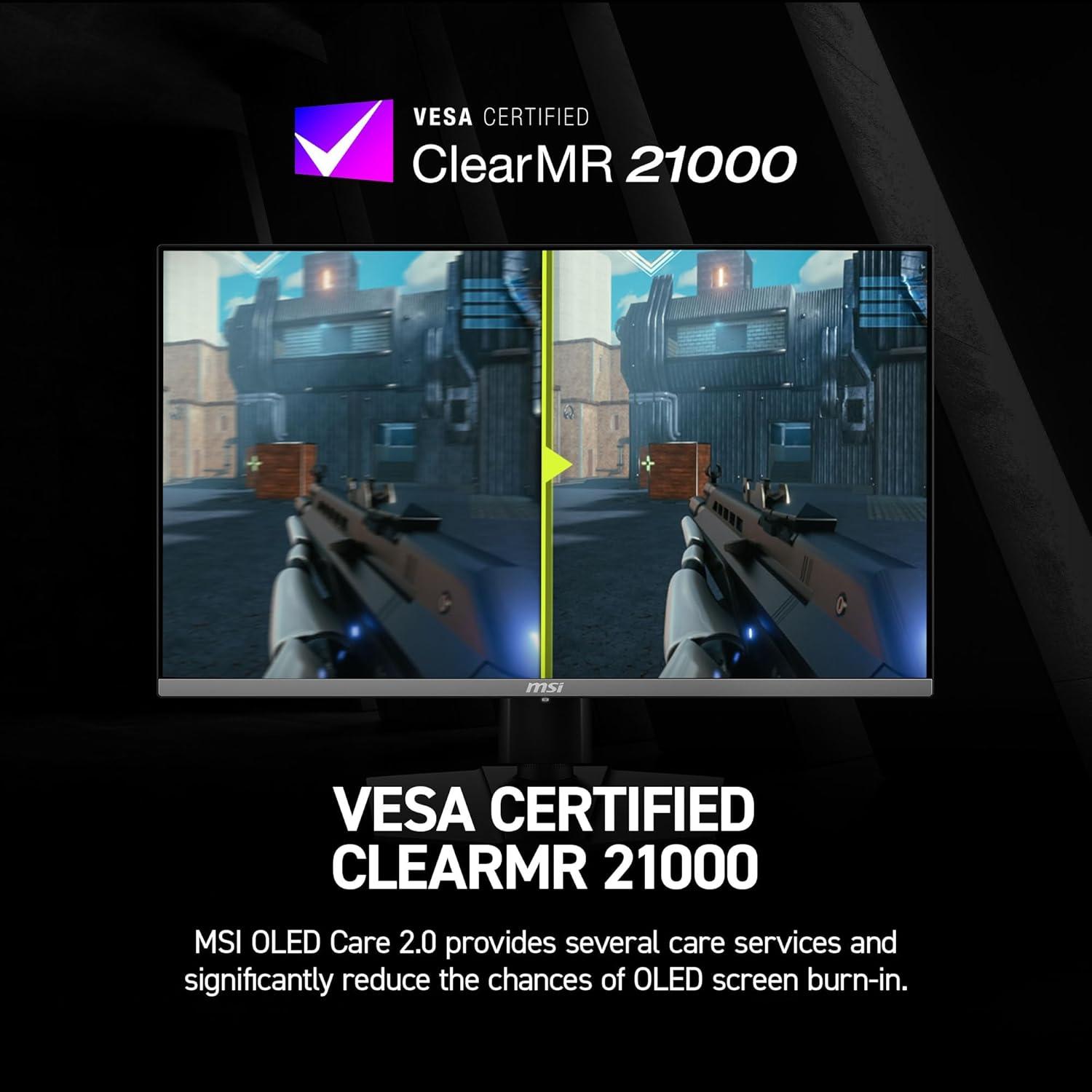 imagemsi MAG 272QP QDOLED X50 265inch 2560 x 1440 WQHD Gaming Monitor 500Hz AMD AdaptiveSync HDR Ready HDMI VGA Port VESA Mountable Tilt 4Side Slim Bezel 003ms Black