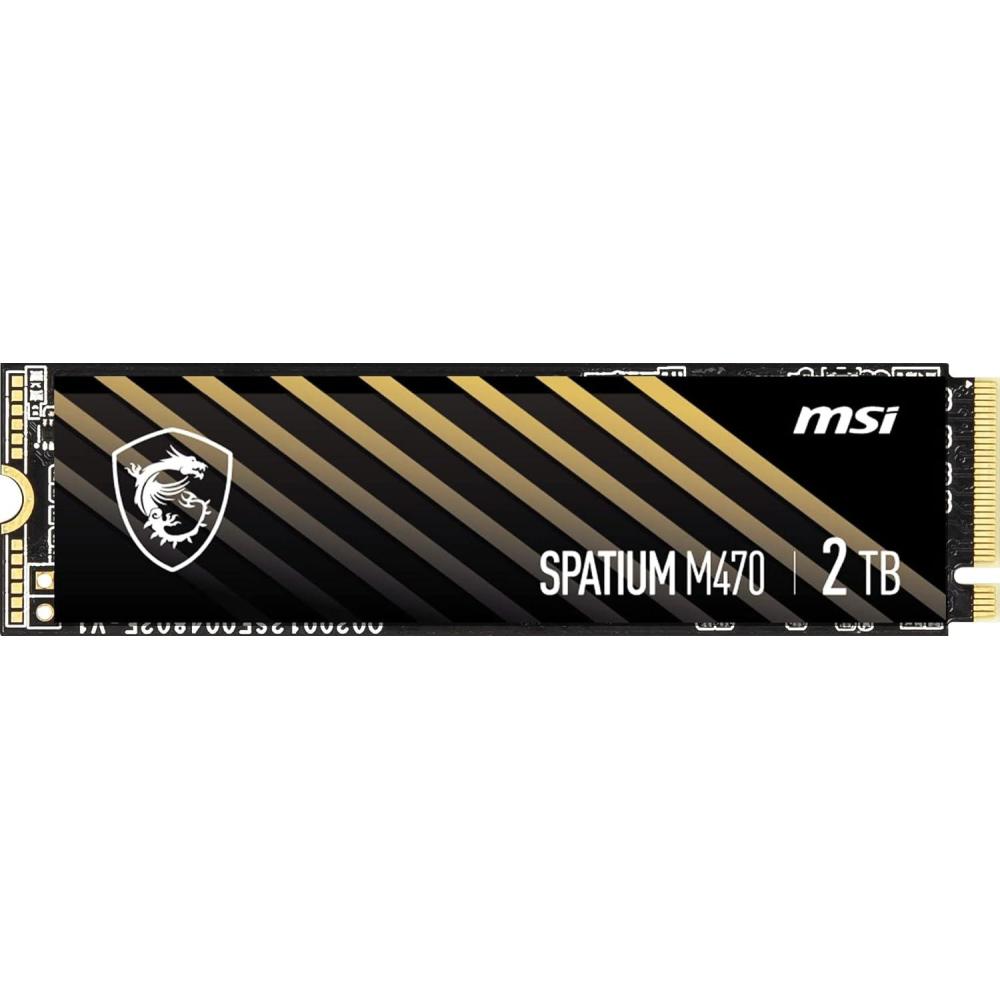 imageMSI SPATIUM M470 PCIe 40 NVMe M2 2TB Internal SSD PCIe Gen4 NVMe 13 3D NAND 3300 TBW