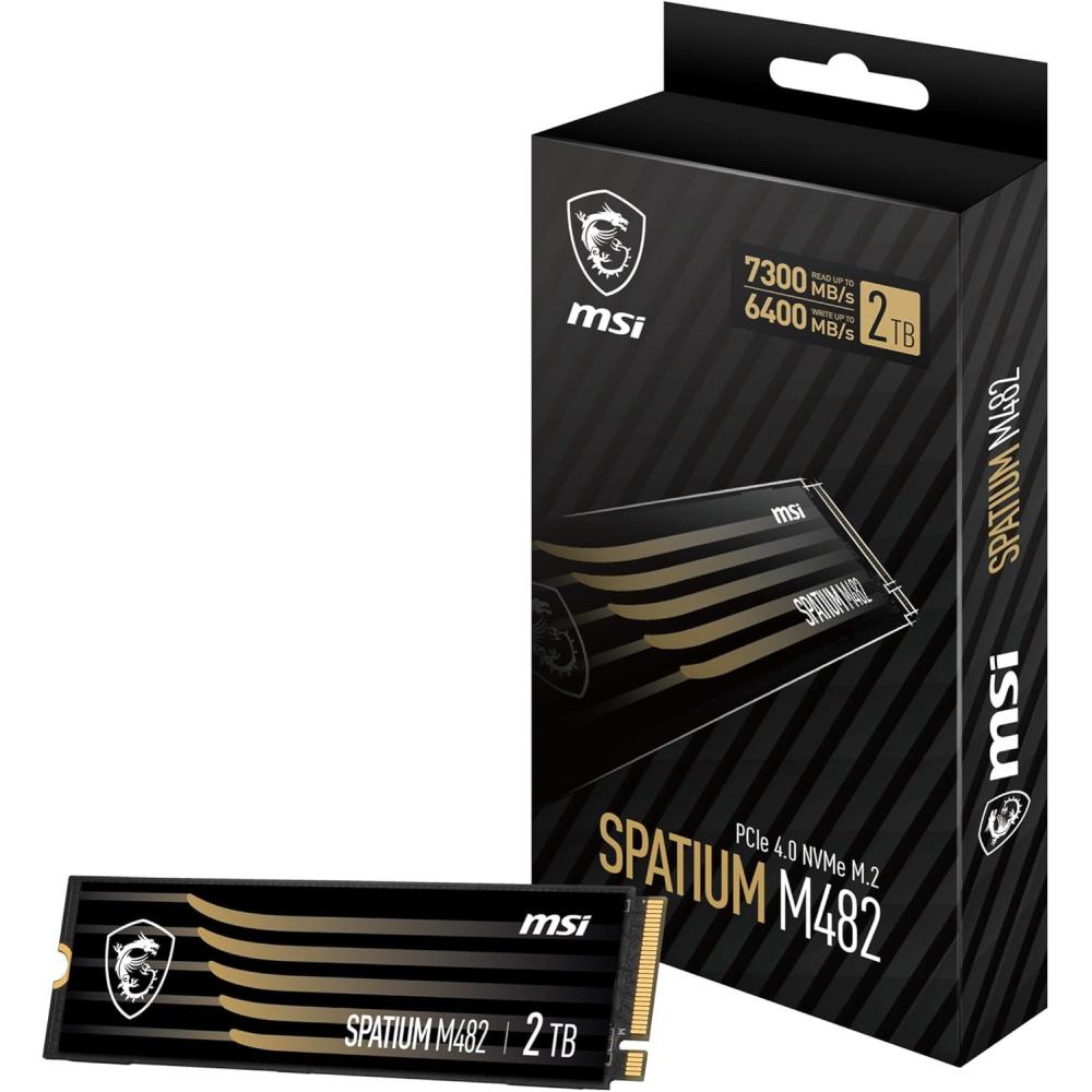 imagemsi Gaming SPATIUM M482 PCIe 40 NVMe M2 2TB Internal SSD PCIe Gen4 NVMe 14 M2 2280 Read 7300 MBS Write 6400 MBS 2TB2tb