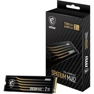 msi Gaming SPATIUM M482 PCIe 4.0 NVMe M.2 2TB Internal SSD (PCIe Gen4, NVMe 1.4, M.2 2280, Read 7300 MB/S, Write 6400 MB/S, 2TB)(2tb)