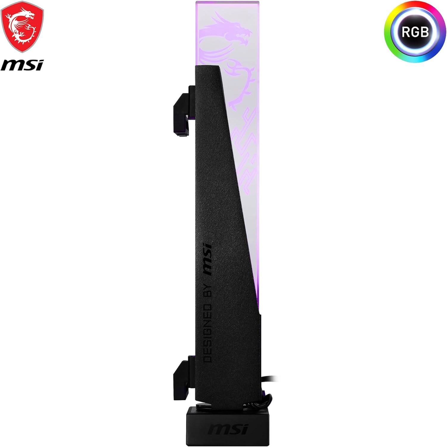 imagemsi MPG ARGB Graphics Card Stand Prevents Graphics Card Bending 8mm Tempered Glass Magnetic Base ToolFree Installation