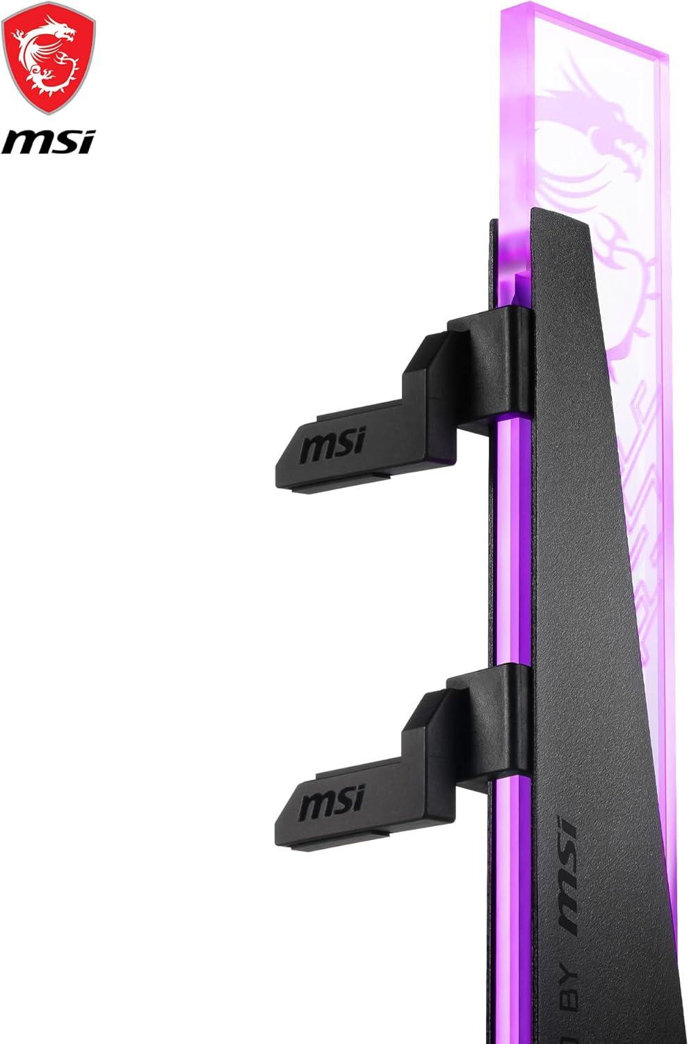 imagemsi MPG ARGB Graphics Card Stand Prevents Graphics Card Bending 8mm Tempered Glass Magnetic Base ToolFree Installation