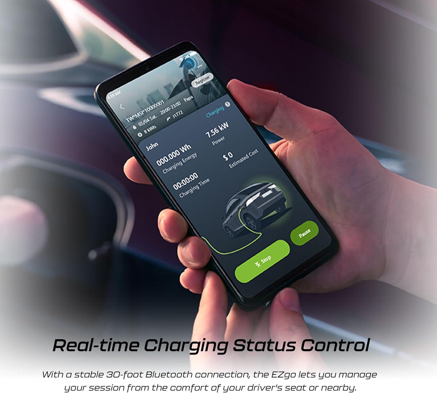 imageMSI EZgo NACS 40A96Kw Level 12 Portable Charger with NEMA 515ampNEMA 1450 Plug GrayEZgo US 40A 1 phase BT012US