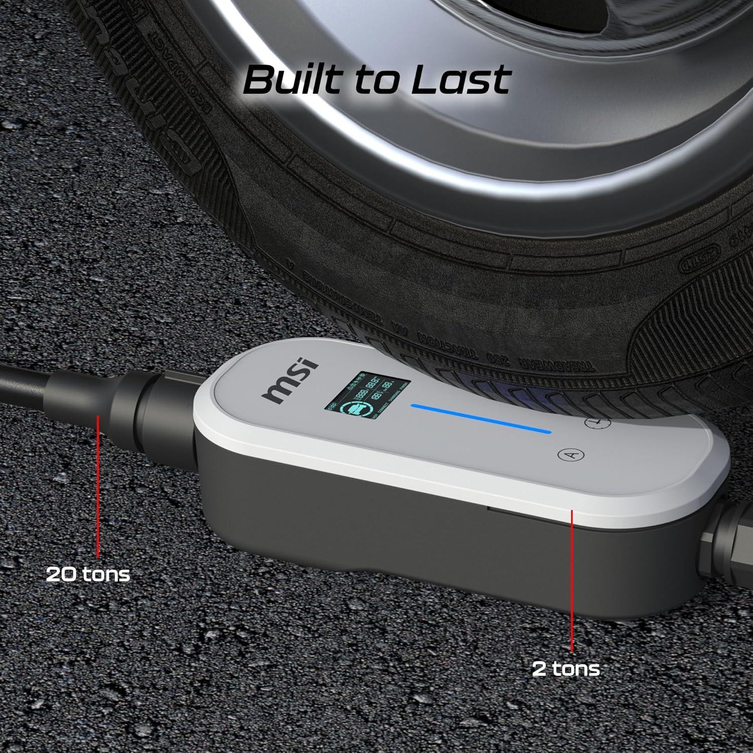 imageMSI EZgo NACS 40A96Kw Level 12 Portable Charger with NEMA 515ampNEMA 1450 Plug GrayEZgo US 40A 1 phase BT013US