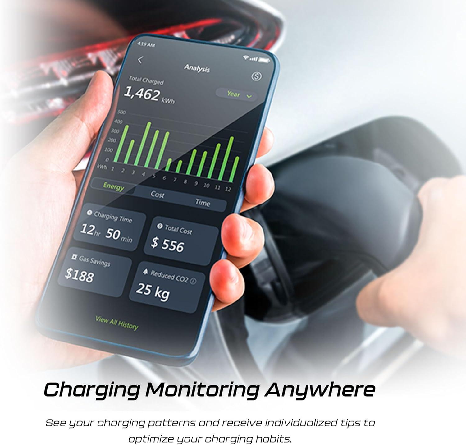 imageMSI EZgo NACS 40A96Kw Level 12 Portable Charger with NEMA 515ampNEMA 1450 Plug GrayEZgo US 40A 1 phase BT014US