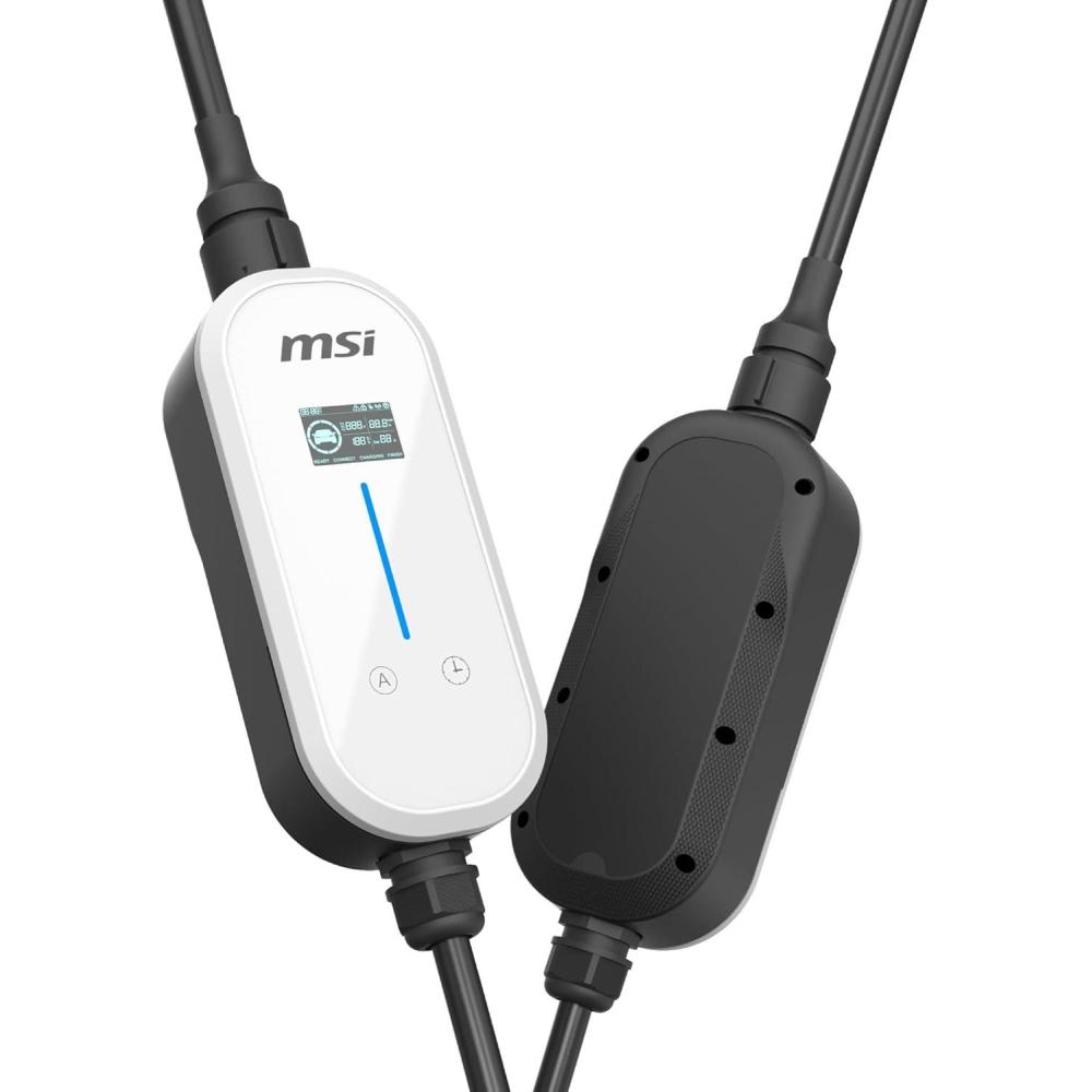 imageMSI EZgo NACS 40A96Kw Level 12 Portable Charger with NEMA 515ampNEMA 1450 Plug GrayEZgo US 40A 1 phase BT013US