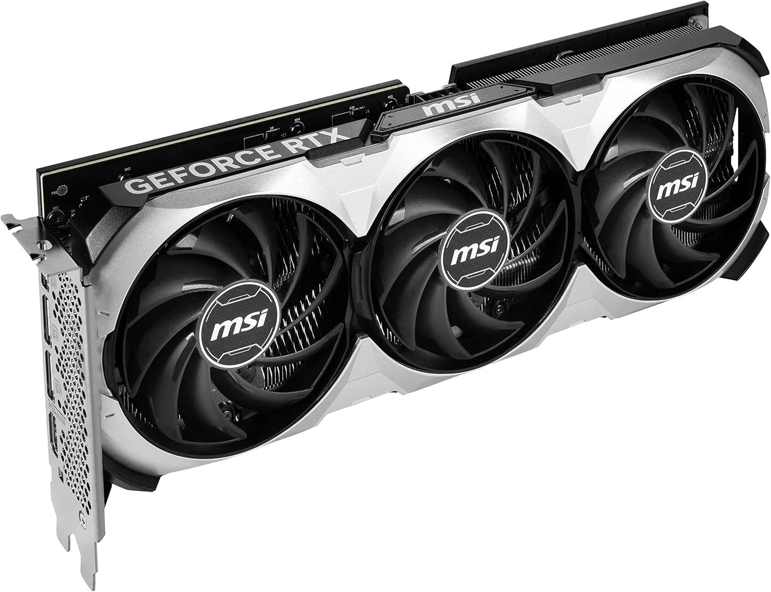 imageMSI Gaming GeForce RTX 4070 12GB GDRR6X Extreme Clock 2520 MHz 192Bit HDMIDP Nvlink TORX Fan 40 Ada Lovelace Architecture Graphics Card RTX 4070 Ventus 3X 12G