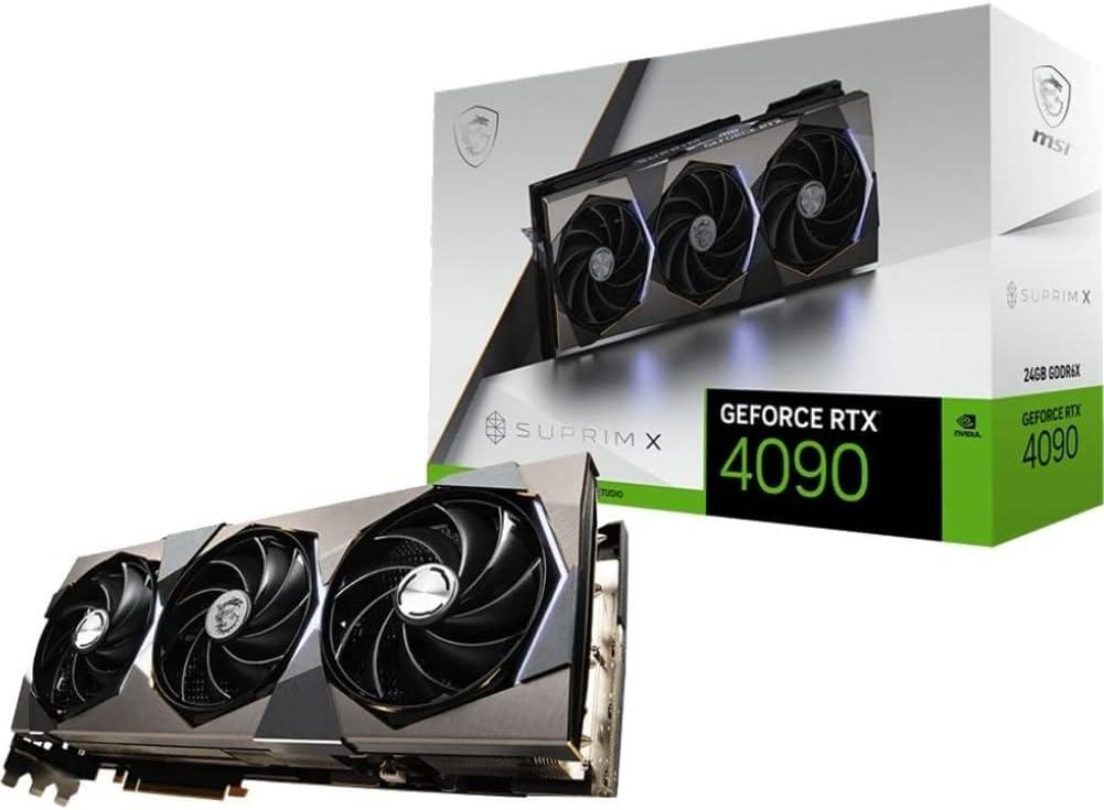 imageMSI Gaming GeForce RTX 4090 24GB GDRR6X 384Bit Boost Clock 2625 MHz HDMIDP Nvlink TriFrozr 3 Ada Lovelace Architecture OC Graphics Card RTX 4090 SUPRIM X 24G
