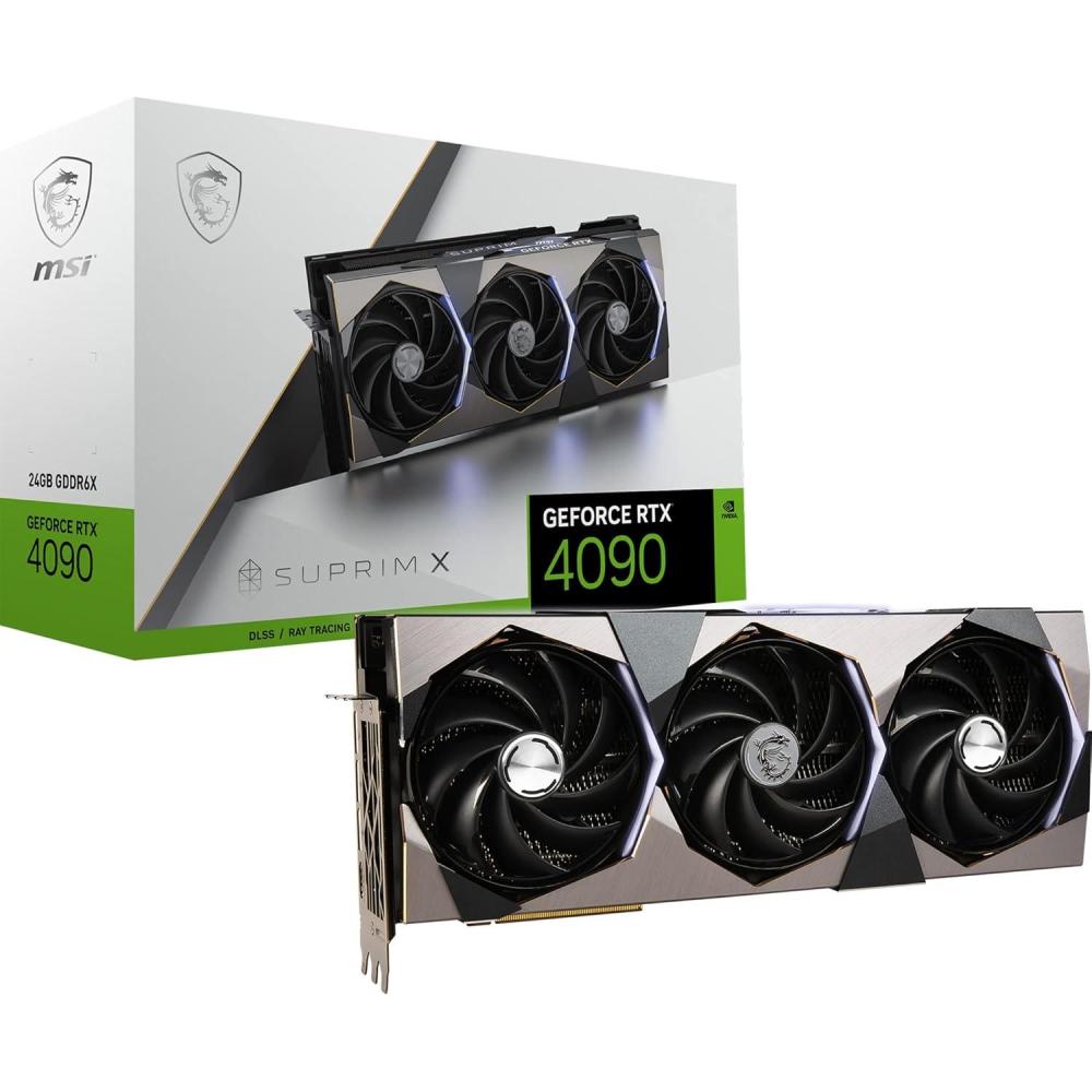 imageMSI Gaming GeForce RTX 4090 24GB GDRR6X 384Bit Boost Clock 2625 MHz HDMIDP Nvlink TriFrozr 3 Ada Lovelace Architecture OC Graphics Card RTX 4090 SUPRIM X 24G