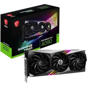 MSI Gaming GeForce RTX 4090, 24GB GDRR6X, 384-Bit, Extreme Clock: 2535 MHz, HDMI/DP Nvlink Tri-Frozr 3 Ada Lovelace Architecture Graphics Card (RTX 4090 Gaming Trio 24G)
