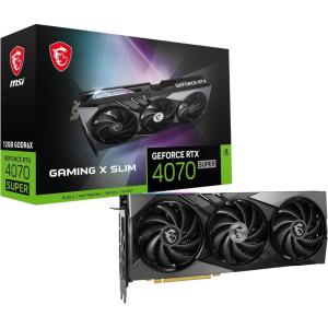 MSI Gaming RTX 4070 Super 12G Gaming X Slim Graphics Card (NVIDIA RTX 4070 Super, 192-Bit, Extreme Clock: 2655 MHz, 12GB GDRR6X 21 Gbps, HDMI/DP, Ada Lovelace Architecture)