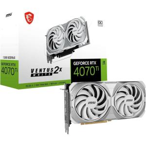 msi Gaming GeForce RTX 4070 Ti 12GB GDRR6X Extreme Clock: 2655 MHz 192-Bit HDMI/DP Nvlink Tri-Frozr 3 Ada Lovelace Architecture Graphics Card (RTX 4070 Ti Ventus 2X White 12G OC)