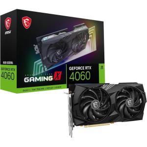 MSI Gaming GeForce RTX 4060 8GB GDRR6 Extreme Clock: 2610 MHz 128-Bit HDMI/DP Nvlink TORX Fan 4.0 Ada Lovelace Architecture Graphics Card (RTX 4060 Gaming X 8G)