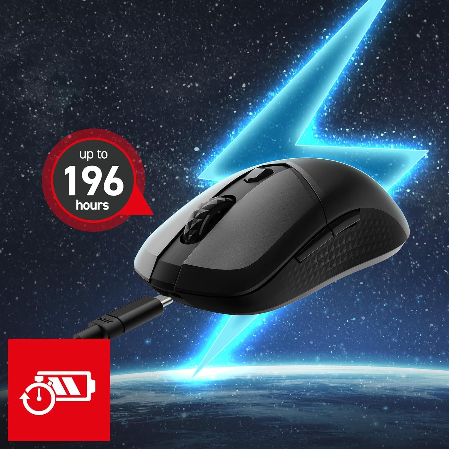 imagemsi Versa 300 W 8K Gaming Mouse 26000 DPI 8000Hz Polling Rate 60M Clicks OMRON Optical Switch Optical Sensor Ergonomic Ambitextrous Hand Design RGB Light