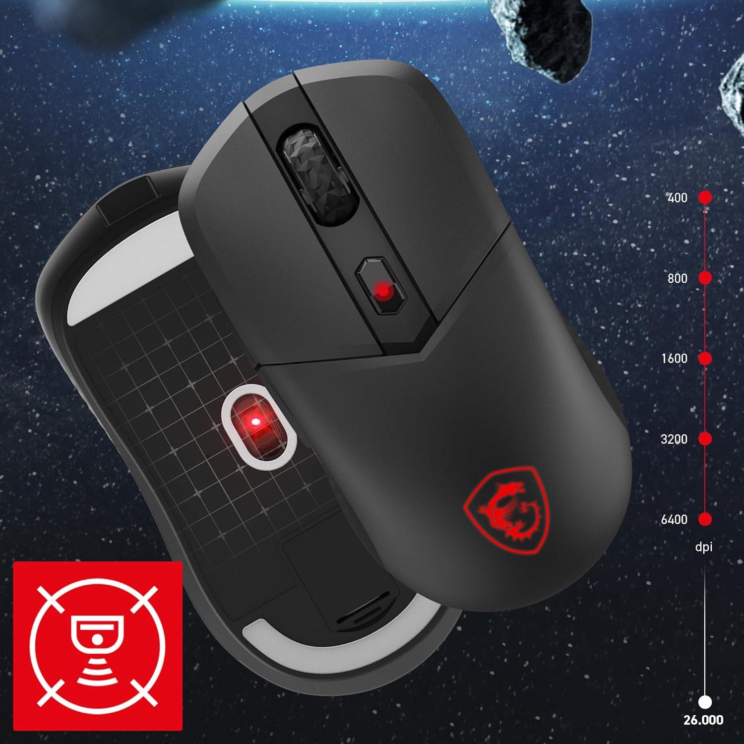 imagemsi Versa 300 W 8K Gaming Mouse 26000 DPI 8000Hz Polling Rate 60M Clicks OMRON Optical Switch Optical Sensor Ergonomic Ambitextrous Hand Design RGB Light