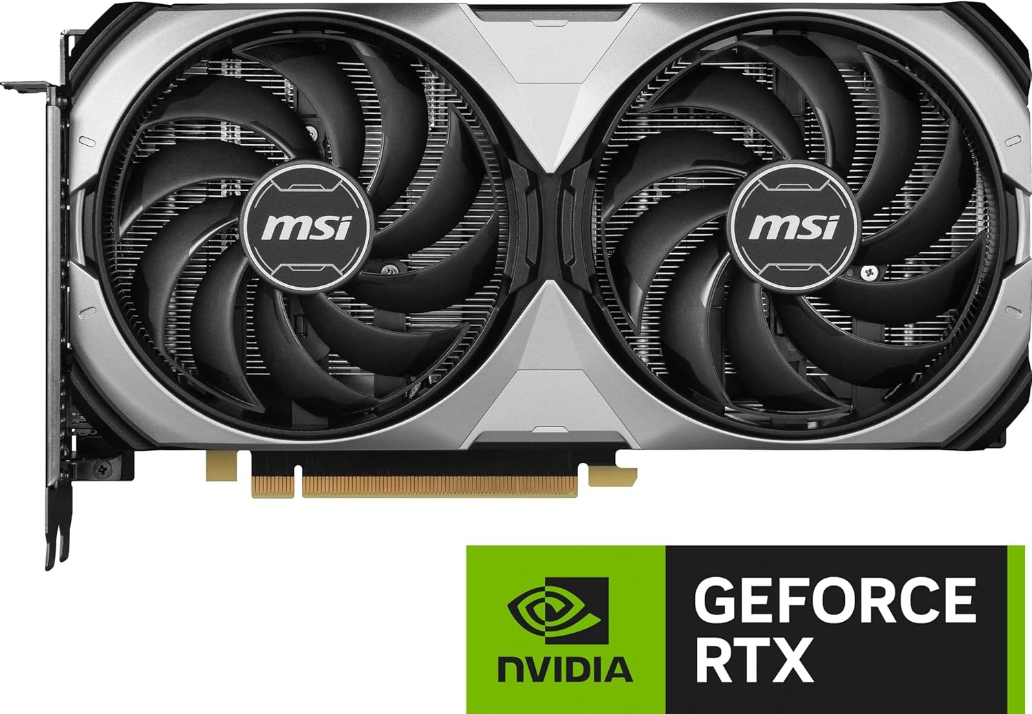 imageMSI Gaming RTX 4070 Super 12G Ventus 2X OC Graphics Card NVIDIA RTX 4070 Super 192Bit Extreme Clock 2520 MHz 12GB GDRR6X 21 Gbps HDMIDP Ada Lovelace Architecture