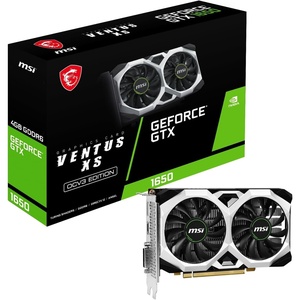 msi Gaming GeForce GTX 1650 128-Bit HDMI/DP/DVI 4GB GDRR6 HDCP Support DirectX 12 VR Ready OC Graphics Card (GTX 1650 D6 Ventus XS OCV3)
