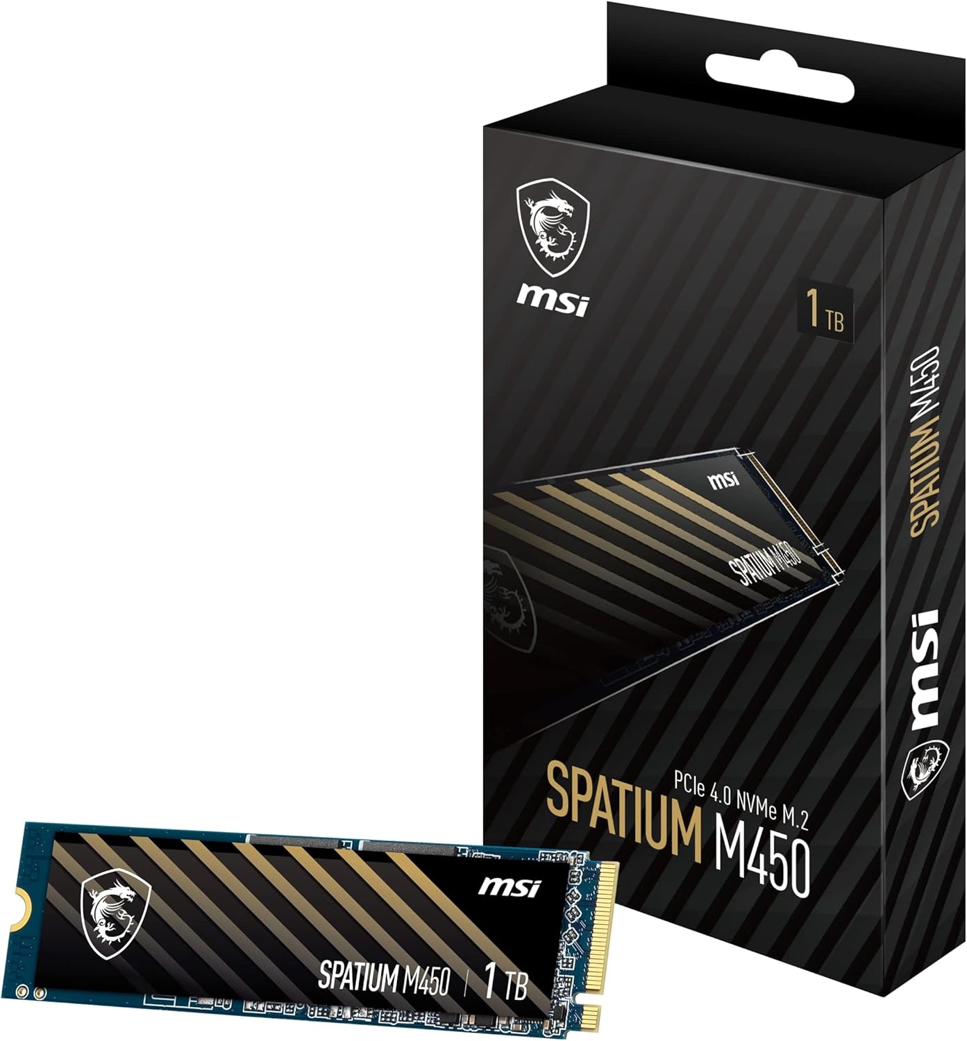 image:imagemsi SPATIUM M450 PCIe 40 NVMe M2 1TB Internal Gaming SSD up to 3600MBs 3D NAND Up to 600 TBW