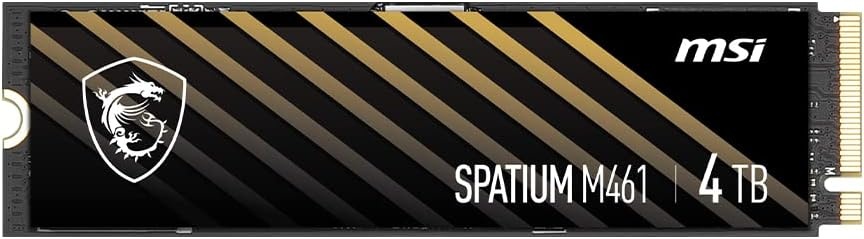 image:imagemsi SPATIUM M461 PCIe 40 NVMe M2 4TB Internal SSD PCIe Gen4 NVMe SPATIUM M461 PCIe 40 NVMe M2 4TB