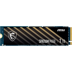 msi SPATIUM M450 PCIe 4.0 NVMe M.2 1TB Internal Gaming SSD up to 3600MB/s 3D NAND Up to 600 TBW