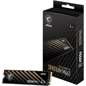 msi SPATIUM M461 PCIe 4.0 NVMe M.2 4TB Internal SSD PCIe Gen4 NVMe (SPATIUM M461 PCIe 4.0 NVMe M.2 4TB)