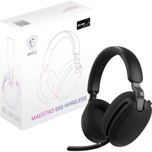 msi Maestro 500 W Black Gaming Headset – 40mm Neodymium Drivers, Omni-Directional Mic, Noise Cancelling, Lightweight Comfort, Foldable, Cross Platform Connectivity