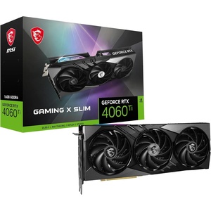 MSI Gaming GeForce RTX 4060 Ti 16GB GDRR6 Extreme Clock: 2685 MHz 128-Bit HDMI/DP Nvlink TORX Fan 4.0 Ada Lovelace Architecture Graphics Card (RTX 4060 Ti Gaming X Slim 16G)