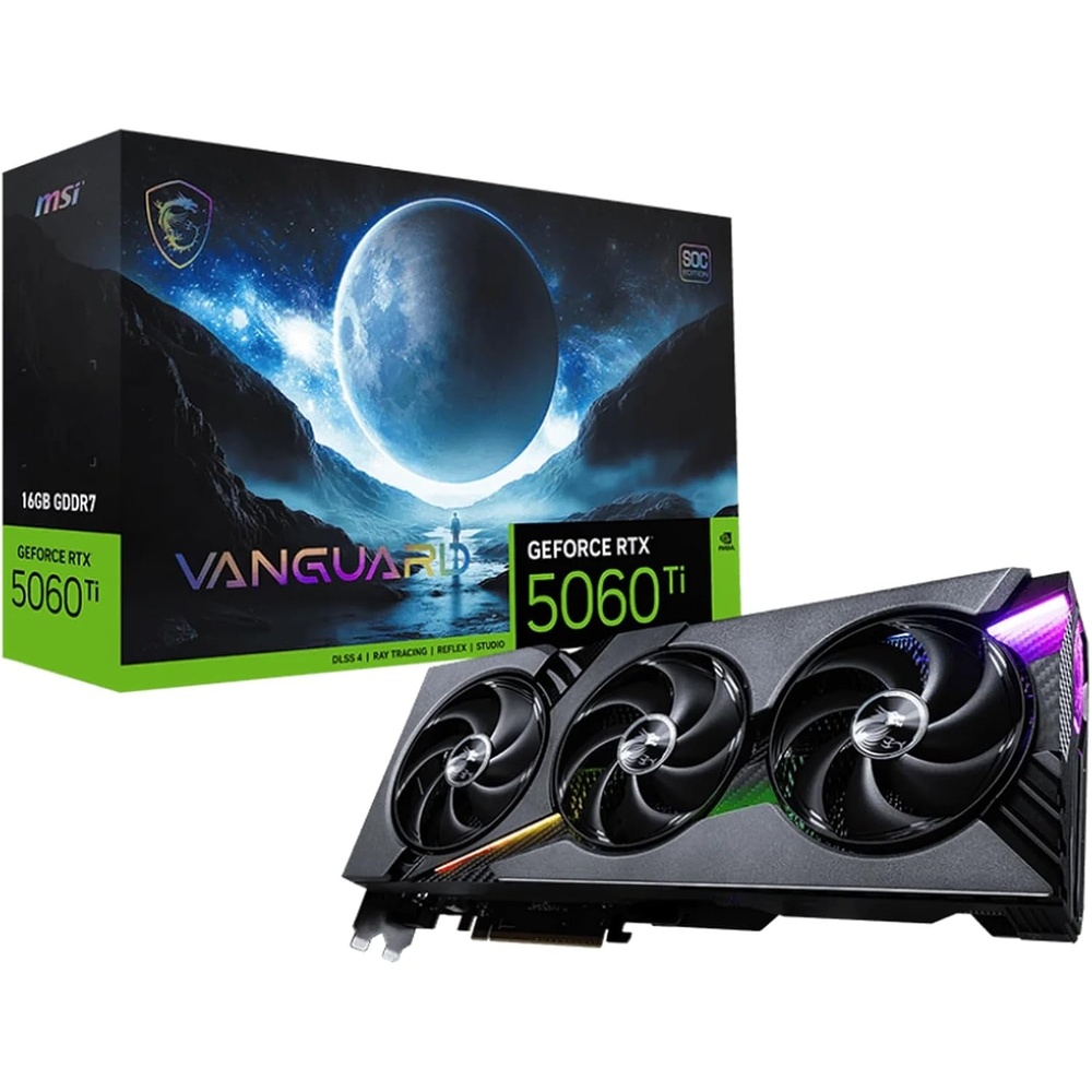 image:imagemsi Gaming RTX 5060 Ti 16G Vanguard SOC Graphics Card 16GB GDDR7128bit Extreme Performance TBA MHz DisplayPort x3 21a HDMI 21b NVIDIA Blackwell Architecture