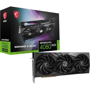 MSI Gaming RTX 4080 Super 16G Gaming X Slim Graphics Card (NVIDIA RTX 4080 Super, 256-Bit, Extreme Clock: 2625 MHz, 16GB GDRR6X 23 Gbps, HDMI/DP, Ada Lovelace Architecture)
